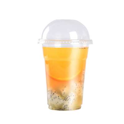 2020 new custom 16oz 500ml clear pet cold coffee/milk tea/ juice drinking disposable plastic cups and lids