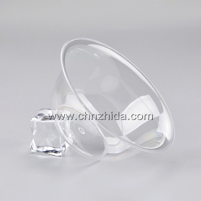 Factory price disposable food container transparent ps plastic salad bowls for sale