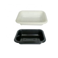 black plastic baking/microwave airline meal tray food container disposable white cpet dinner plates