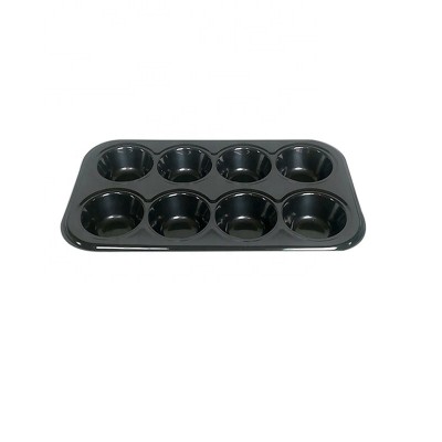 disposable black CPET plastic microwave baking  round oven container round cake baking muffin  tray