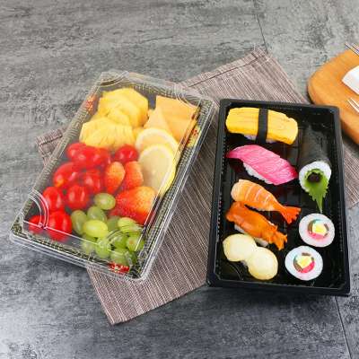 disposable blister transparent takeaway packaging container custom PS plastic japanese bento lunch sushi box