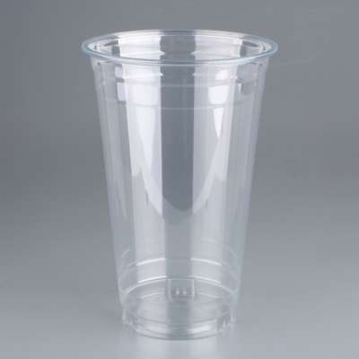 Eco friendly 16oz milk tea cold drink clear take away blister pet rpet glass disposable 500ml plastic cup with lid